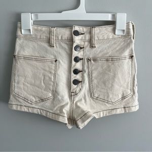 Free people cream Jean short size 25 regular